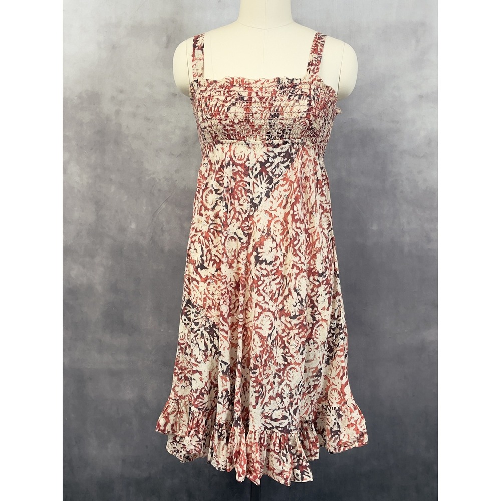 Y2K Gap Sundress Women Large Floral Smocked Flowy Boho Cottage Indie Summer‎